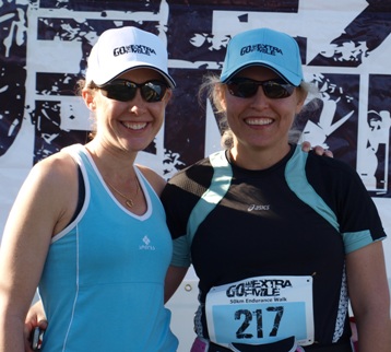 Lisa Maj & Jo-ann Filmalter all smiles after a 50km epic.